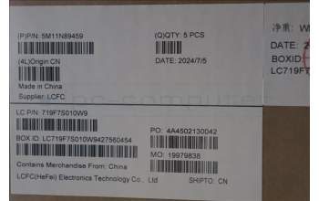 Lenovo 5M11N89459 C-Cover with keyboard, Portuguese, Black, Backlight, UK