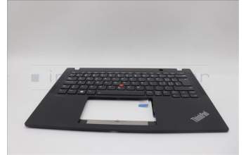 Lenovo 5M11N89474 C-Cover with keyboard, Switzerland, Black, Backlight, UK