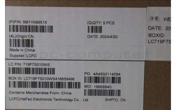 Lenovo 5M11N89515 C-Cover with keyboard, Czech Slovakian, Black, Backlight, WWAN, UK