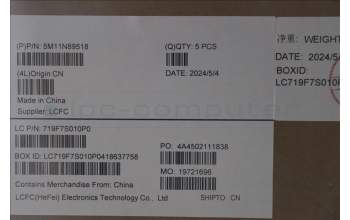 Lenovo 5M11N89518 C-Cover with keyboard, Danish, Black, Backlight, WWAN, UK