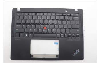 Lenovo 5M11N89527 C-Cover with keyboard, US English Euro, Black, Backlight, WWAN, US