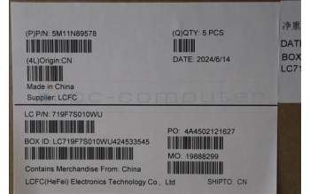 Lenovo 5M11N89578 MECH_ASM BL KB BK MG WW SLV LTN