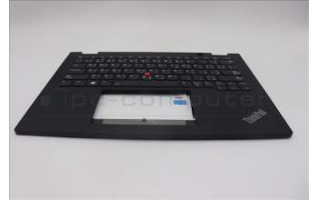 Lenovo 5M11N89833 C-Cover with keyboard, Arabic, Black, Backlight, US