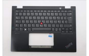 Lenovo 5M11N89836 C-Cover with keyboard, Belgian, Black, Backlight, UK