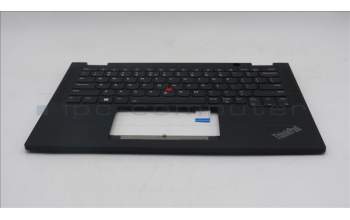 Lenovo 5M11N89859 C-Cover with keyboard, US English Euro, Black, Backlight, US
