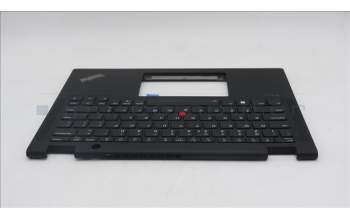 Lenovo 5M11N89859 C-Cover with keyboard, US English Euro, Black, Backlight, US