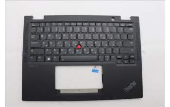 Lenovo 5M11N89875 C-Cover with keyboard, Hebrew, Black, Backlight, US