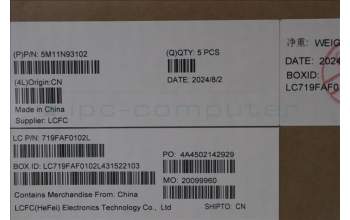 Lenovo 5M11N93102 MECH_ASM BL KB BK SLV LTN