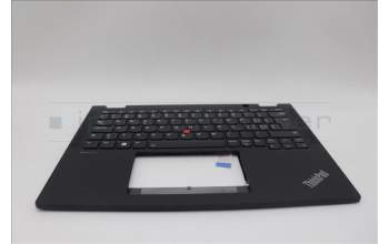 Lenovo 5M11N93111 C-Cover with keyboard, Switzerland, Black, Backlight, UK
