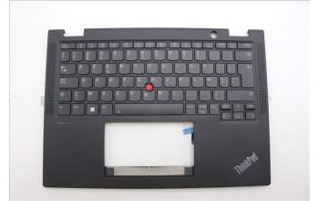 Lenovo 5M11N93138 C-Cover with keyboard, Belgian, Black, Backlight, WWAN, UK