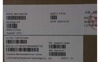 Lenovo 5M11N93159 C-Cover with keyboard, Estonian, Black, Backlight, WWAN, UK