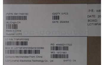 Lenovo 5M11N93183 C-Cover with keyboard, Icelandic, Black, Backlight, WWAN, UK