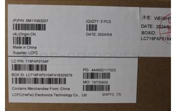 Lenovo 5M11N93207 C-Cover with keyboard, Portuguese, Black, Backlight, WWAN, UK