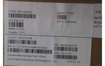 Lenovo 5M11N93222 C-Cover with keyboard, Switzerland, Black, Backlight, WWAN, UK