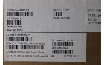 Lenovo 5M11N93302 C-Cover with keyboard, Russian, Black, US