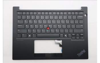 Lenovo 5M11N93332 C-Cover with keyboard, US English Euro, Black, US