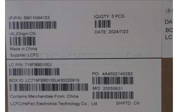 Lenovo 5M11N94153 MECH_ASM FRU KB ENG BL(CHY)US Bk