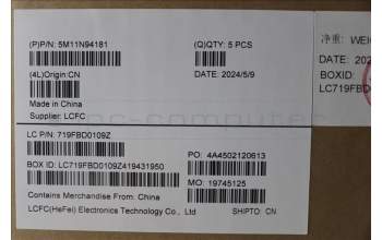 Lenovo 5M11N94181 MECH_ASM FRU KB GER BL(CHY)UK Bk