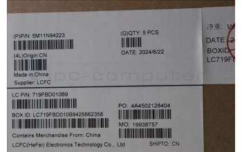 Lenovo 5M11N94223 C-Cover with keyboard, Swedish/Finnish, Black, Backlight, UK