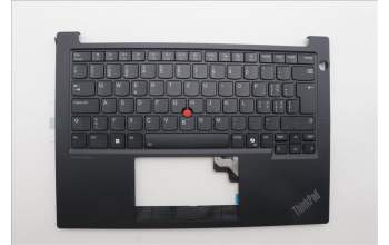 Lenovo 5M11N94229 C-Cover with keyboard, Switzerland, Black, Backlight, UK