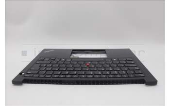 Lenovo 5M11N94231 C-Cover with keyboard, Switzerland, Black, Backlight, UK