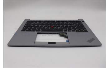 Lenovo 5M11N96179 C-Cover with keyboard, German, Arctic Grey, Backlight, UK
