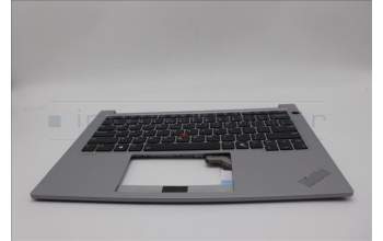 Lenovo 5M11N96239 C-Cover with keyboard, US English Euro, Arctic Grey, Backlight, US