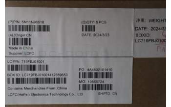 Lenovo 5M11N96518 MECH_ASM E16G2 Intel POWER_BTN w/ FPR BK