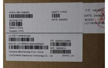 Lenovo 5M11N96532 C-Cover with keyboard, Danish, Black, UK