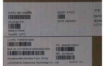 Lenovo 5M11N96550 C-Cover with keyboard, Hebrew, Black, US