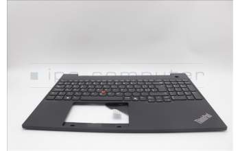 Lenovo 5M11N96577 C-Cover with keyboard, Switzerland, Black, UK