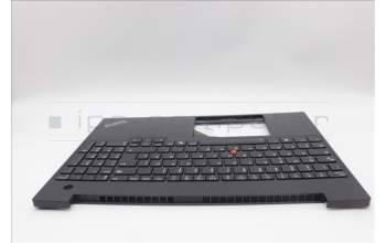 Lenovo 5M11N99134 C-Cover with keyboard, German, Black, Backlight, UK