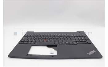 Lenovo 5M11N99134 C-Cover with keyboard, German, Black, Backlight, UK