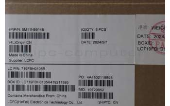 Lenovo 5M11N99148 C-Cover with keyboard, Hungarian, Black, Backlight, UK