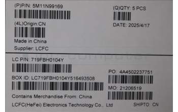 Lenovo 5M11N99169 C-Cover with keyboard, Portuguese, Black, Backlight, UK