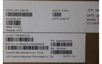 Lenovo 5M11N99186 C-Cover with keyboard,Slovenian,Black,Backlight