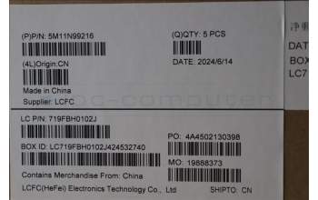 Lenovo 5M11N99216 C-Cover with keyboard, UK English, Black, Backlight, UK