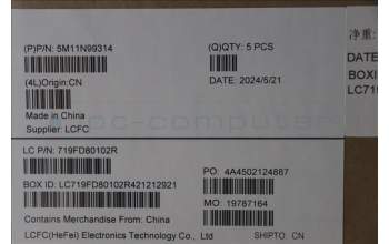 Lenovo 5M11N99314 C-Cover with keyboard, Belgian, Black, Backlight, UK