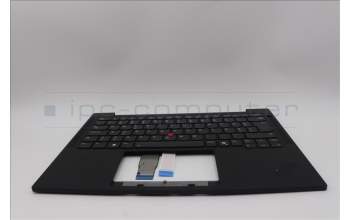 Lenovo 5M11N99368 C-Cover with keyboard, Estonian, Black, Backlight, UK