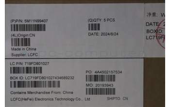 Lenovo 5M11N99407 C-Cover with keyboard, Greek, Black, Backlight, US