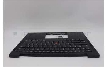 Lenovo 5M11N99423 C-Cover with keyboard, Hungarian, Black, Backlight, UK