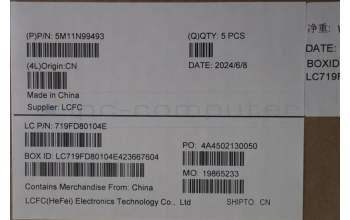 Lenovo 5M11N99493 C-Cover with keyboard, Russian, Black, Backlight, US