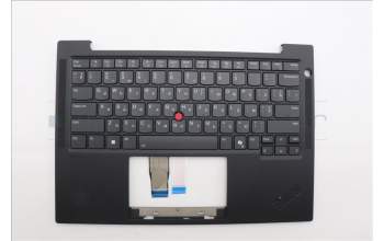 Lenovo 5M11N99534 C-Cover with keyboard, Ukraine, Black, Backlight, US