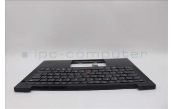 Lenovo 5M11N99594 C-Cover with keyboard, German, Black, Backlight, WWAN, UK
