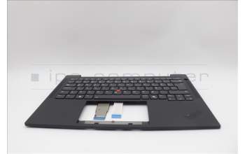 Lenovo 5M11N99670 C-Cover with keyboard, Turkish, Black, Backlight, WWAN, UK