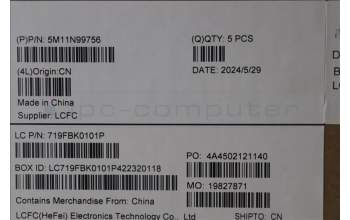 Lenovo 5M11N99756 C-Cover with keyboard, French, Black, US