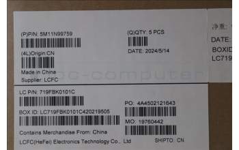 Lenovo 5M11N99759 C-Cover with keyboard, German, Black, UK