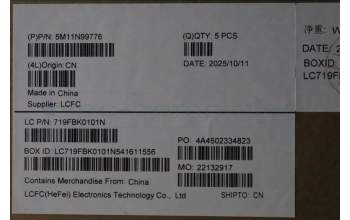 Lenovo 5M11N99776 C-Cover with keyboard, Portuguese, Black, UK