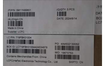 Lenovo 5M11N99801 C-Cover with keyboard, UK English, Black, UK