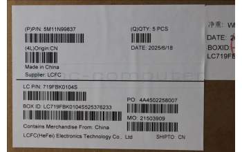 Lenovo 5M11N99837 C-Cover with keyboard, Ukraine, Black, US